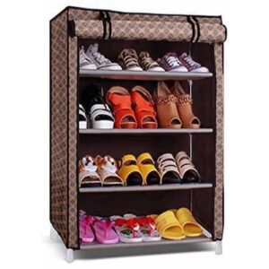 Multicolor 5 Layer Plastic Shoe Rack