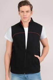 Wintage Black Colour Sleeveless Jacket For Men Size 36