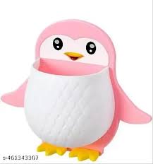 Pink Color Penguin Toothbrush Holder