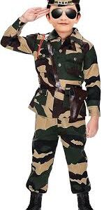 Indian Army Jungle Print Costume Dress For Boys Size 20