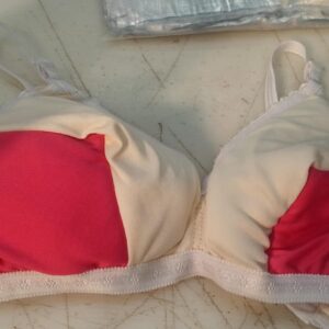 Cream And Pink Colour Bra Size 34