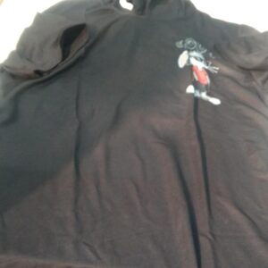 Black Printed Hoodie T Shirt For Men Size M