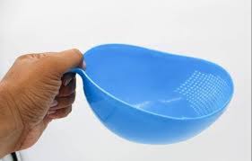 Plastic Rice Bowl Blue