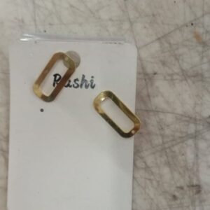 Golden Plated Rectangle Shape Earrings For Women