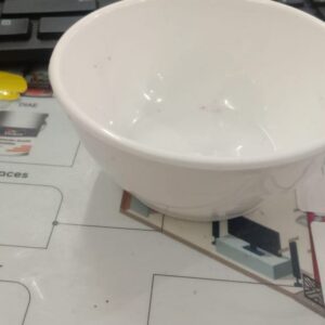 White Heavy Plastic Serving Bowl