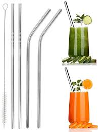 Stainless Steel Reusable Drinking Straws Set Of 5
