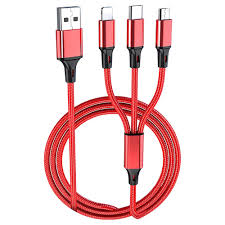 Deeprise 15 Red 3 In 1 Charger Cable