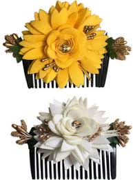 Bridal Fancy Hair Accessories Floral Clip Side Comb Juda Pin For Women And Girls Pack02