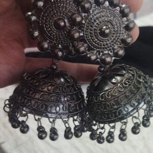 Black Color Metal Women Party Wear Earrings