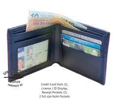 Navy Blue Color Mens Leather Wallet