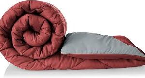 Solid Plain Reversible Summer Microfiber Ac Comforter Duvet Maroon