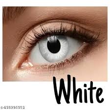 Zero Power White Color Contact Lens For Girls And Boys