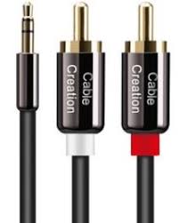 Cablecreation Rca To 3Point5Mm Male Audio Cable 3Point5Mm To 2Rca Cable Male Rca Cable