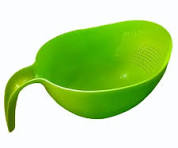 Green Plastic Rice Strainer Bowl