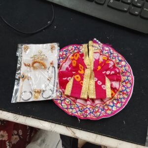 Beautiful Dress In Color With Beautiful Set Of Artificial Jewellery Laddu Gopal Dressladdu Gopal Designer Dress