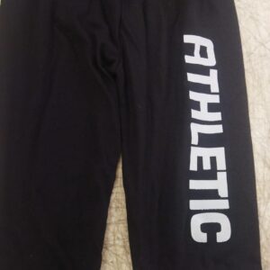 Unisex Kids Black Color Cotton Athletic Printed Trousers For 2Yr