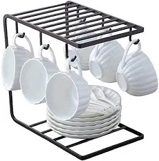 Black Metallic Cup Hanger Rack