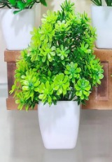 Artificial Green Floral Plant Pot
