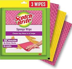 Scotchbrite Multipurpose Easy To Use Kitchen Cleaning Sponge Wipe 3 Pieces