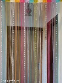 Beautiful Multi Color Threads String Curtains 4X7 Feet