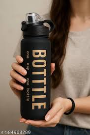 Black Matty Sipper Bottle 1000Ml Pack Of 2