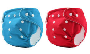 Red And Blue Cloth Diaper For Newborn Baby