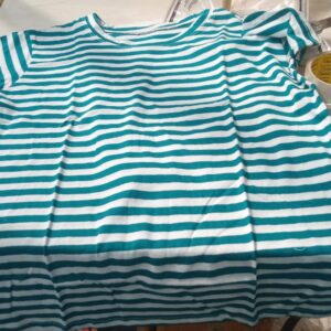 White And Green T Shirt For Women Size M