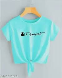 Crop Top For Women Crop Top TShirt Blue Colour Size S