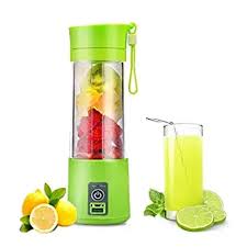 Ye01 Juice Cup Portable Rechargeable Juice Maker Bottle Blender Grinder Mixer Green Colour