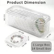 Hian Transparent Jewelry Organizer Box Set
