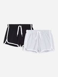 Girls 2Pack Pure Cotton Sweat Shorts Free Size