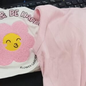 Graphic TShirt With A Pink Flower Design Size 34 Years