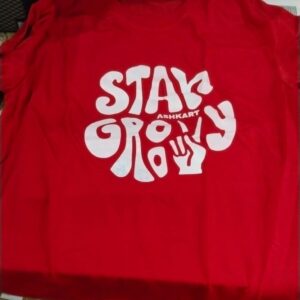 Men Red Printed Colour Half Sleeve T Shirt Size L