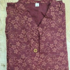 Women Maroon Printed Colour Long Kurti Size S