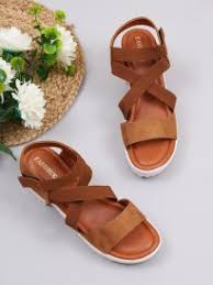 Parbha Group Fashion Sandal Casual Platform Wedges Heels Sandals For Womens Girls Brown Colour Size 8