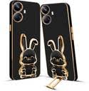 Karwan Back Cover For Realme Black Back Side Rabbit Print