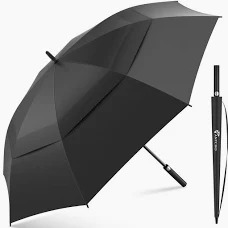 Anywho 60 Inch Double Layer Big Umbrella Men Wind Resistance Ideal 3 To 4 People