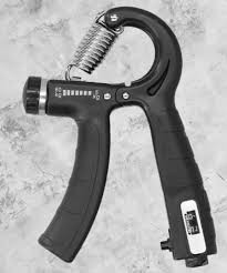 Hand Grip Strength Trainer With Counter Black Colour