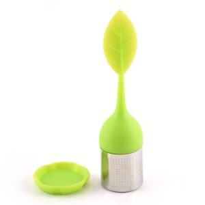Kitchenfest Silicone Handle Stainless Steel Strainer Loose Tea Steeperteapots Cups And Mug