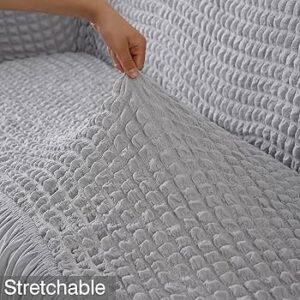 Furshine Sofa Cover 3 Seater Sofa Cover Sofa Set Slipcover Protector Sofa Cover Bubble Grey