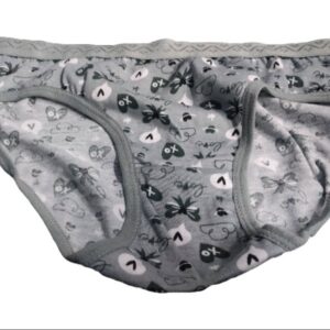 Printed Ladies Grey Cotton Blended Small