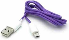 Cable Usb Purpura De 3 Pies De Carga Rapida De Sincronizacion De Cable Microusb Cable
