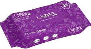 Liora Wet Wipes Daily Cleansing Refreshing And Moisturizing Wet Facial 25 Wipes Lavender