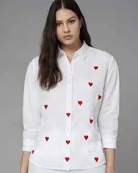 Zara Women Embroidered Regular Fit Shirt Size S