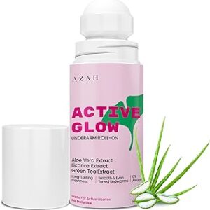 Azah Active Glow Underarm Rollon For Women With Aloe Vera Licorice And Green Tea Extract 50Ml