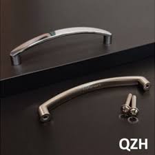 Private Lable Zinc Handle Q 96mm Brushed Nickel 2 pcs