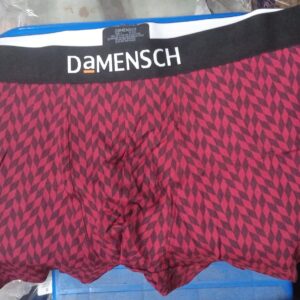 Damensch Combed Cotton Moisture Wicking Red Printed Men Trunk red colour size L