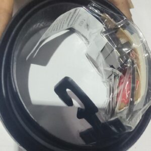 Dutch harbor Leather Formal Belt for men black colour size 42