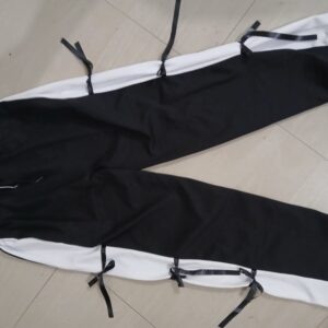 Private Lable Straight Leg Pants for women black white colour size M
