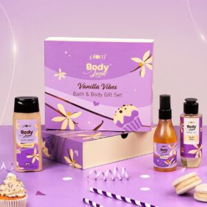 Plum BodyLovin 3Pcs Vanilla Vibes Bath Body Gift Set 100 ml